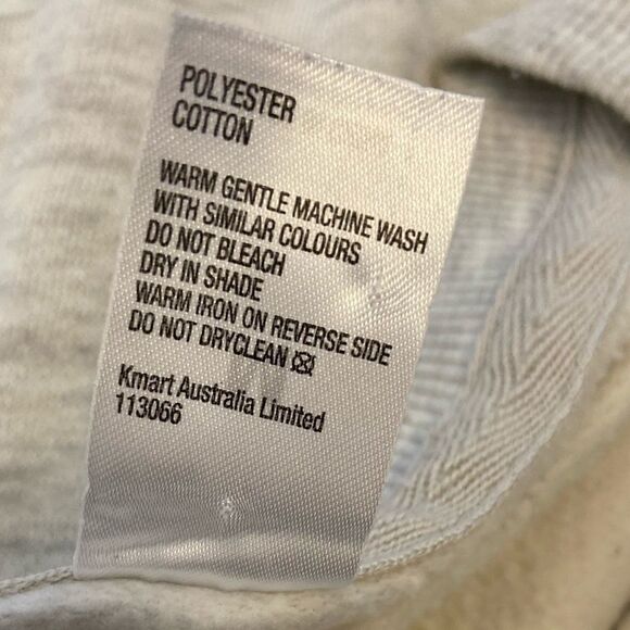 Grey Pullover Crew Neck Cotton Poly Sweatshirt M - Picture 9 of 9